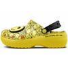 X Smiley Classic Clog Thick Sole Smiling Face Clouds Sandals Yellow Black Women's 207233-90H