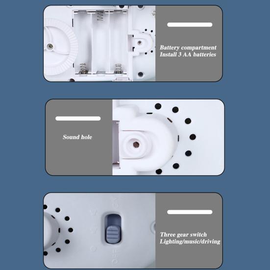 Jucărie de avion electrică cu lumină muzicală, rotație de 360 ​​de grade, evitarea obstacolelor inteligente, avion cascadorie pentru copii