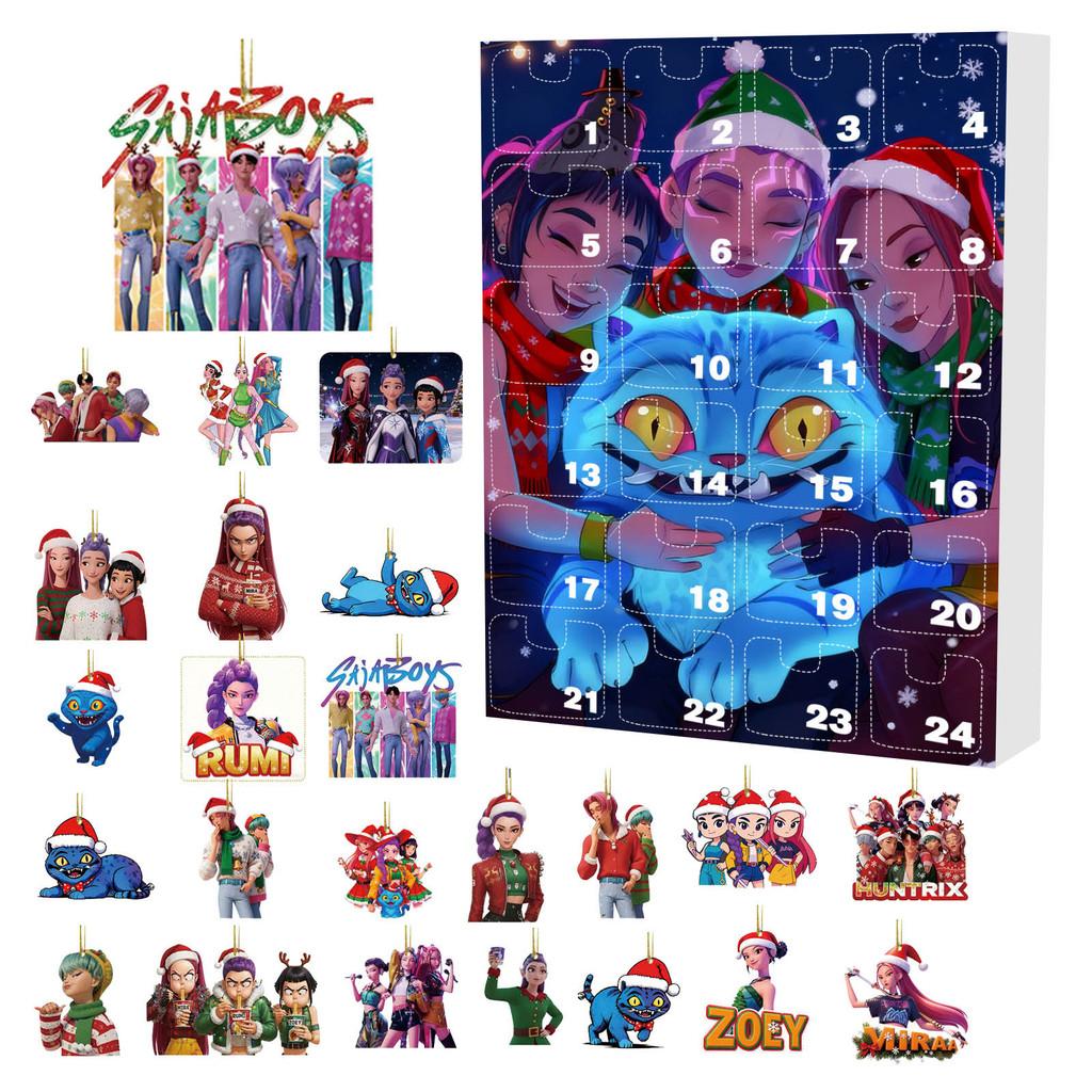 Kpop Demon Hunters Christmas Countdown Calendar Acrylic Wall Hanging Gift For Teens