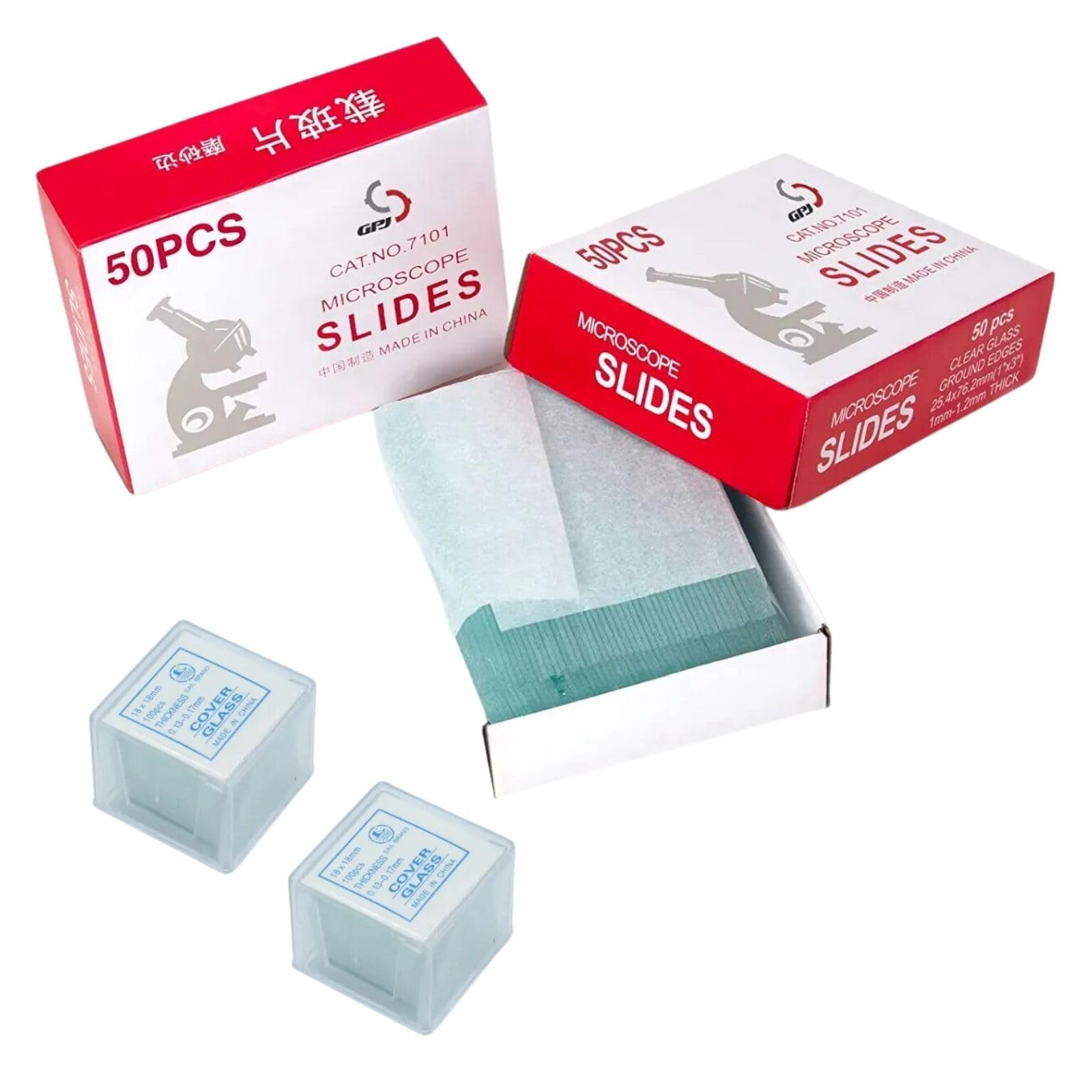 

geneX Microscope Slides 200 cover total 300 for research and (100 slides, slips, slides) experiments.