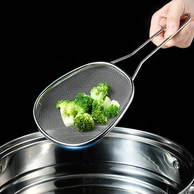 Fine Mesh Frying Basket Strainer 304 Stainless Steel Multifunctional Hot Pot Flour Sieve Filter Skimmer Colander Kitchen Tools