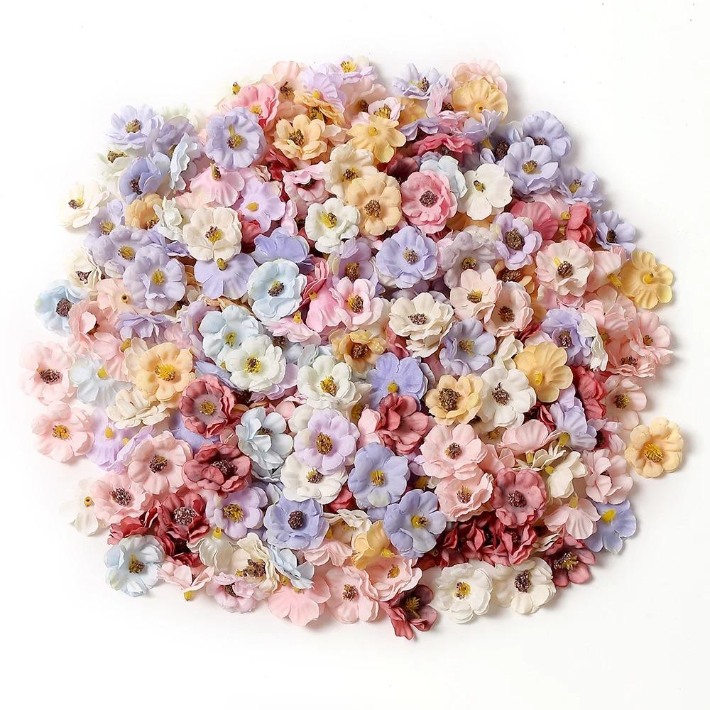 30/50Pcs 3cm Multicolor Mini Daisy Silk Artificial Flower DIY Valentines Day Party Christmas Wedding Decoration Home Decor