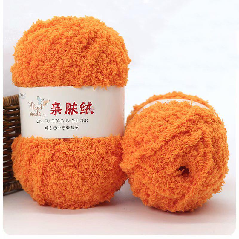 50g/PC Soft Hand Knitting Yarn Soft Thin Coral Velvet Towel Yarn For Hand Knitting Crochet Hats Socks Home Sewing Accessories