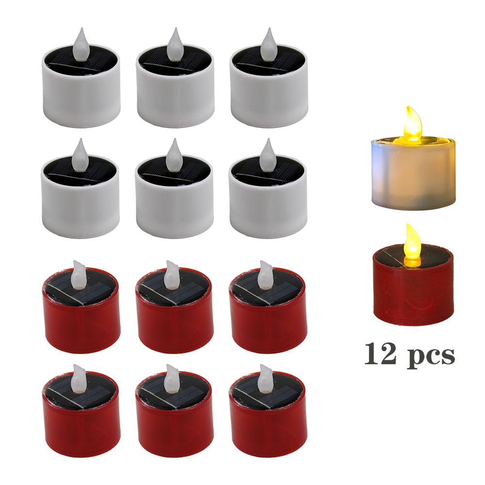 Solar Garden Light Led Candles Flameless Outdoor Waterproof Solar Tea Lights for Party Garden Home Christmas Terrace Decor