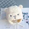 Warm Furry Baby Hat for Boy Girl Cute Cartoon Bear Plush Infant Baby Bonnet Autumn Winter Warm Earflap Toddler Accessories