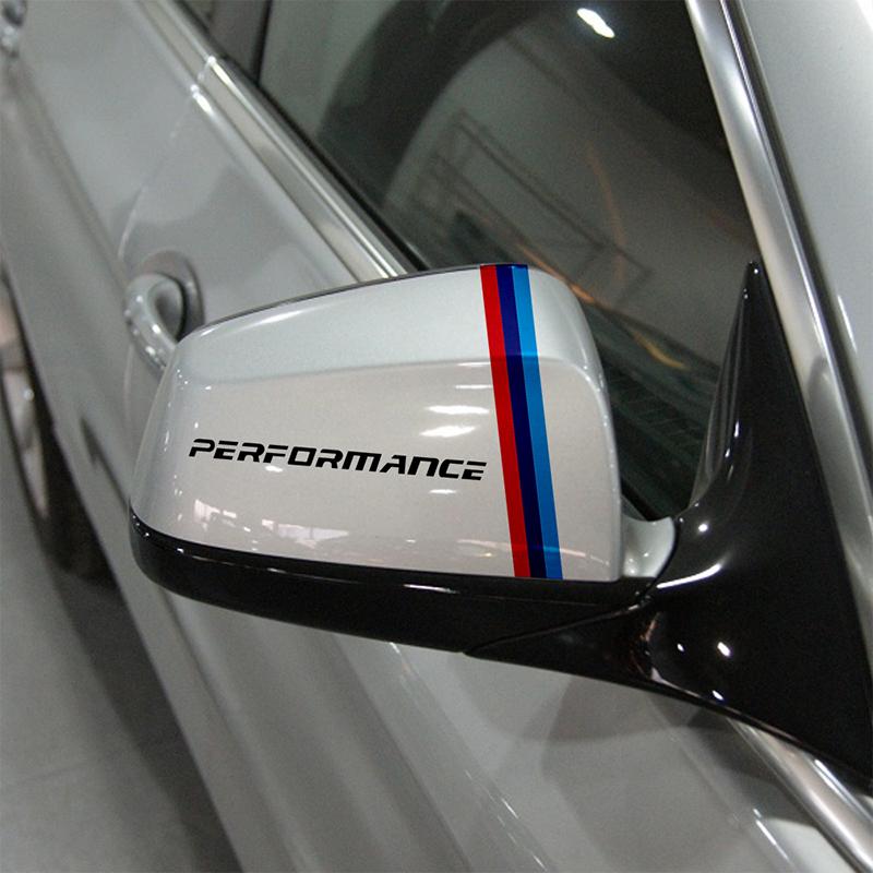 2pcs Car Rearview Mirror 3D Stickers Automobile Decoration for BMW X1 X3 X4 X5 X6 X7 E46 E90 F20 E60 E39 F10 Auto Accessories