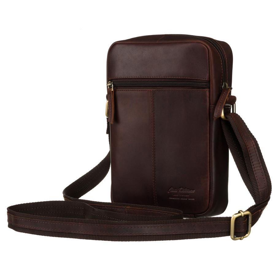 Herren Crossbody-Tasche aus glattem Echtleder - Peterson