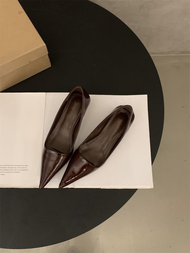 Elegant Pointed Head Shallow Mputh Casual Single Shoes for Women's  Autumn New Comfortable Fashion Versatile Thin Heel Pumps