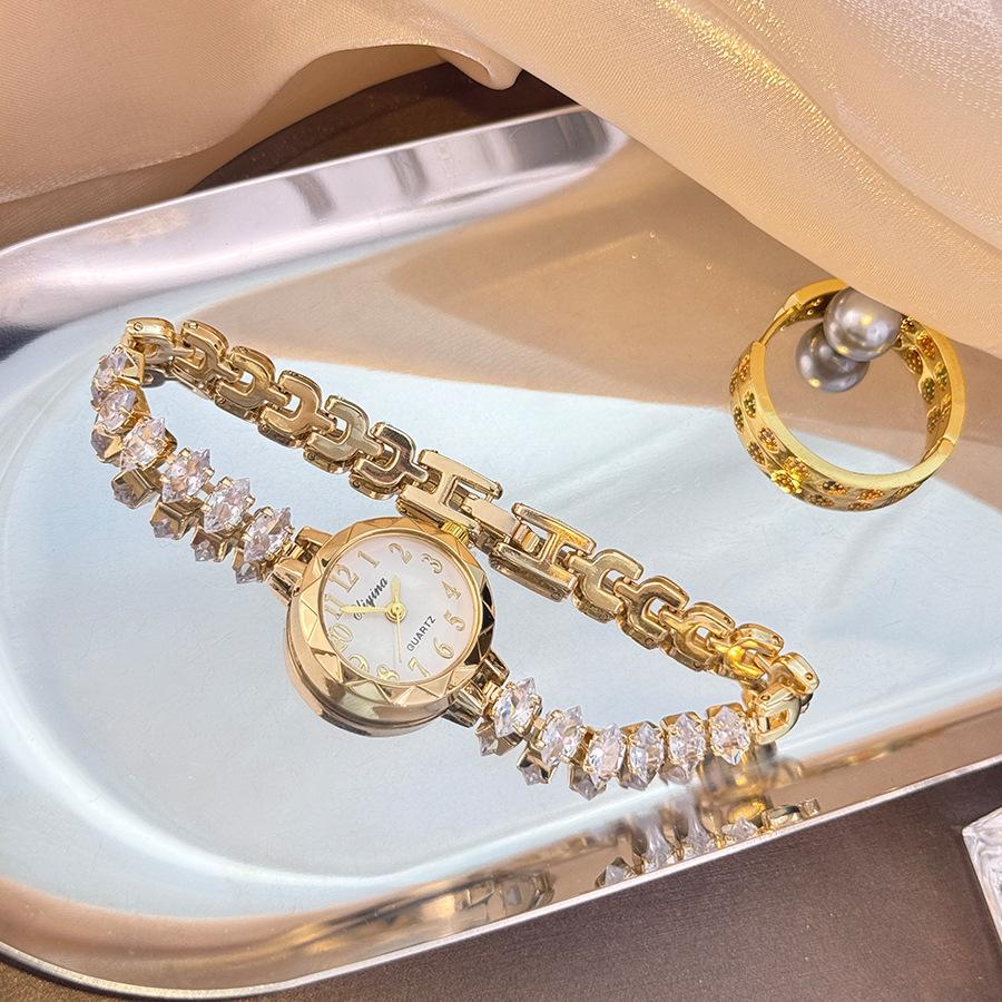 Bracelet Combination Zircon Small Exquisite Rhinestone Luxury Watch Small Watch Quartz Watch