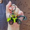 Mini Engineering Cars Charm Keychain Pull Back Cartoon Toy Car Keychain Pendant Anti-Detachable Hook Decompression Tool