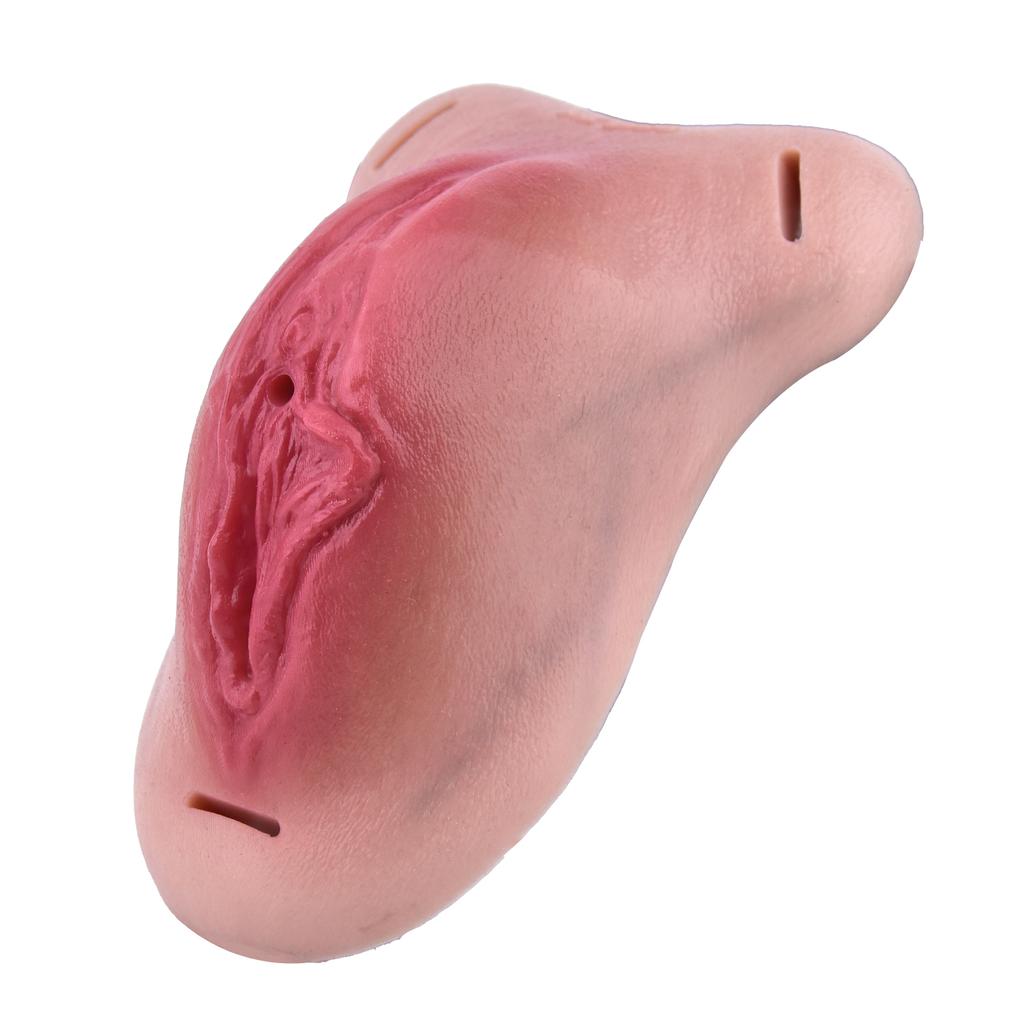 Male Chastity Device Silicone Cock Cage Penis Lock with Ball Stretcher Ring