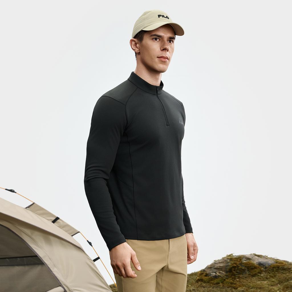 New FILA Explorer T Shirts Men's Pitch Black A11M537206FBK