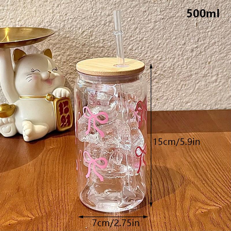 500ml plastový kelímek na vodu s mason džbánem, láhev na vodu s víčkem a brčkem na ledovou kávu, džus, dárek