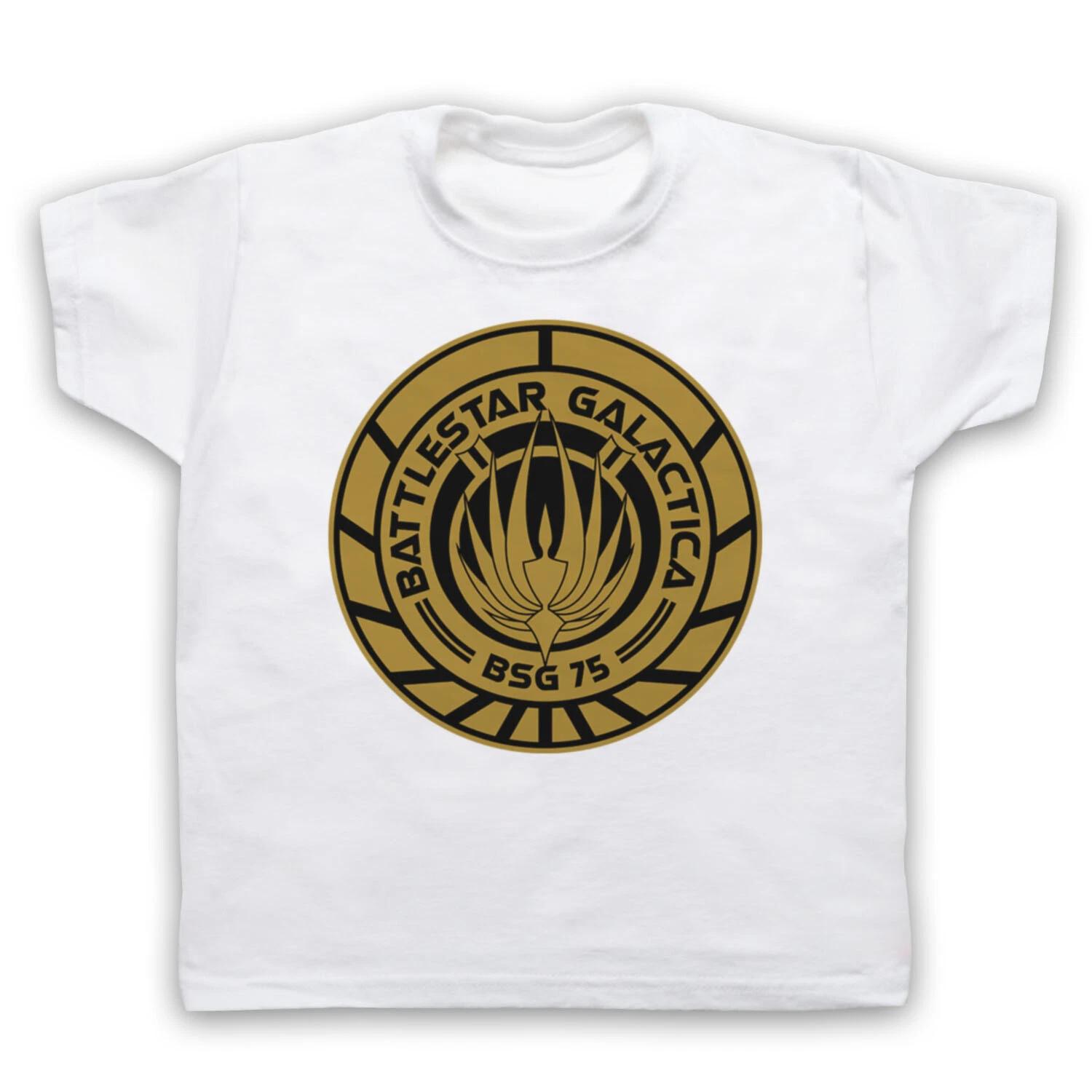 BATTLESTAR GALACTICA BSG 75 LOGO UNOFFICIAL SCI FI TV KIDS CHILDS T-shirt 110
