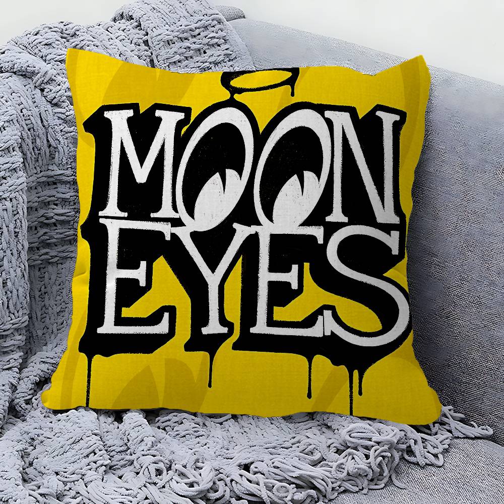 MMooneyes Print Cushion Cover Inches Farmhouse Decor Home Throw Pillow Covers For Couch Decorations