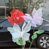 30/50cm Fake Butterfly Outdoor 3D Silk Yarn Butterfly  Wedding Party Decoration