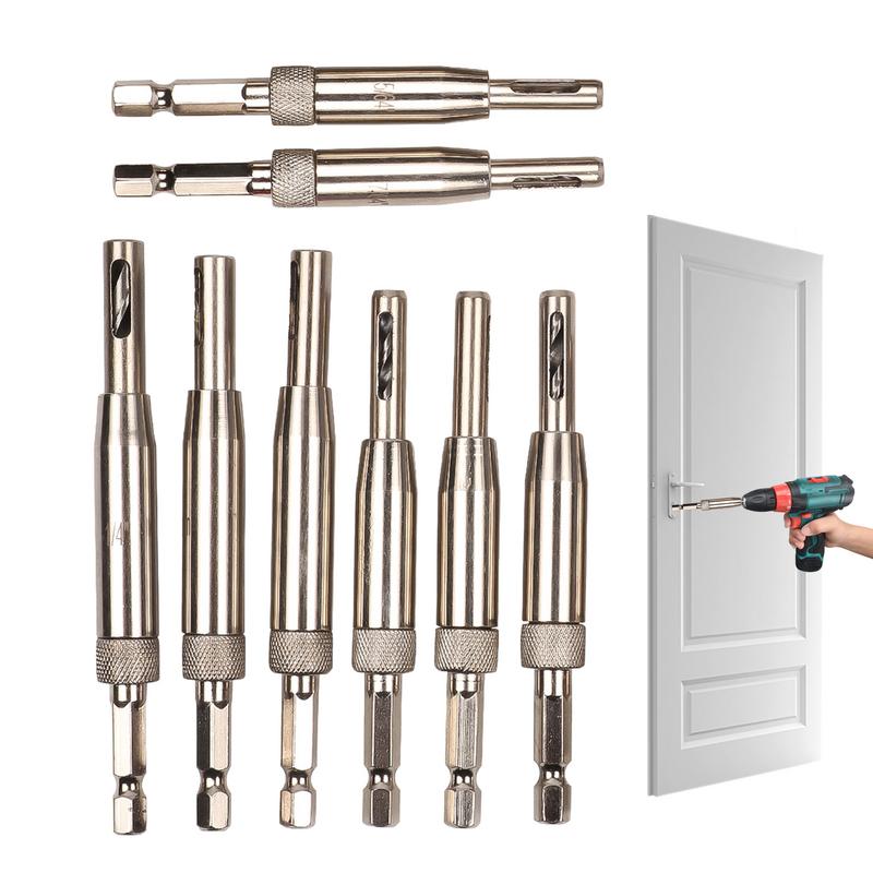 

Wood Countersink Drill Bit Set Positioning Punches Chamfer Drilling Tools Countersink Bit Hinge Drill Holes Opener Tool Set червоний