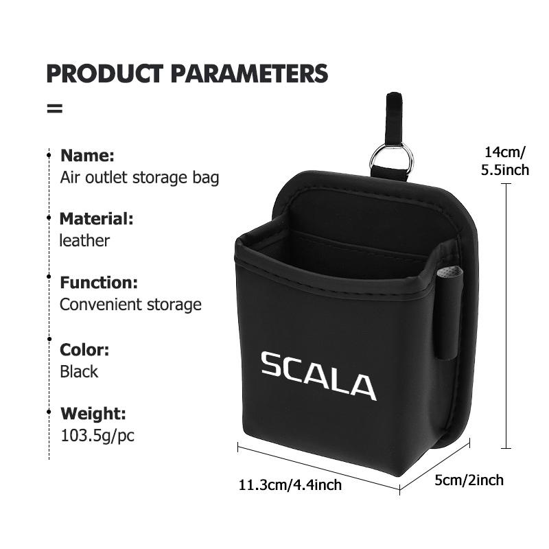 rjhwp8 Car Air Outlet Storage Box Hanging Phone Lipstick Lighter Organizer Bag Holder For Skoda Rapid Octavia Derivative Enyaq-iV