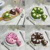 Cartoon Style Plush Dessert Charm With Short Plush Material For Kids Backpack Decor