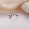 Women's Adjustable Geometric Wave Ring: Simple, Versatile Design