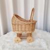 Large Candy Basket Stroller Shaped Baby Carriage Planter Vintage Flower Basket  Photography Props