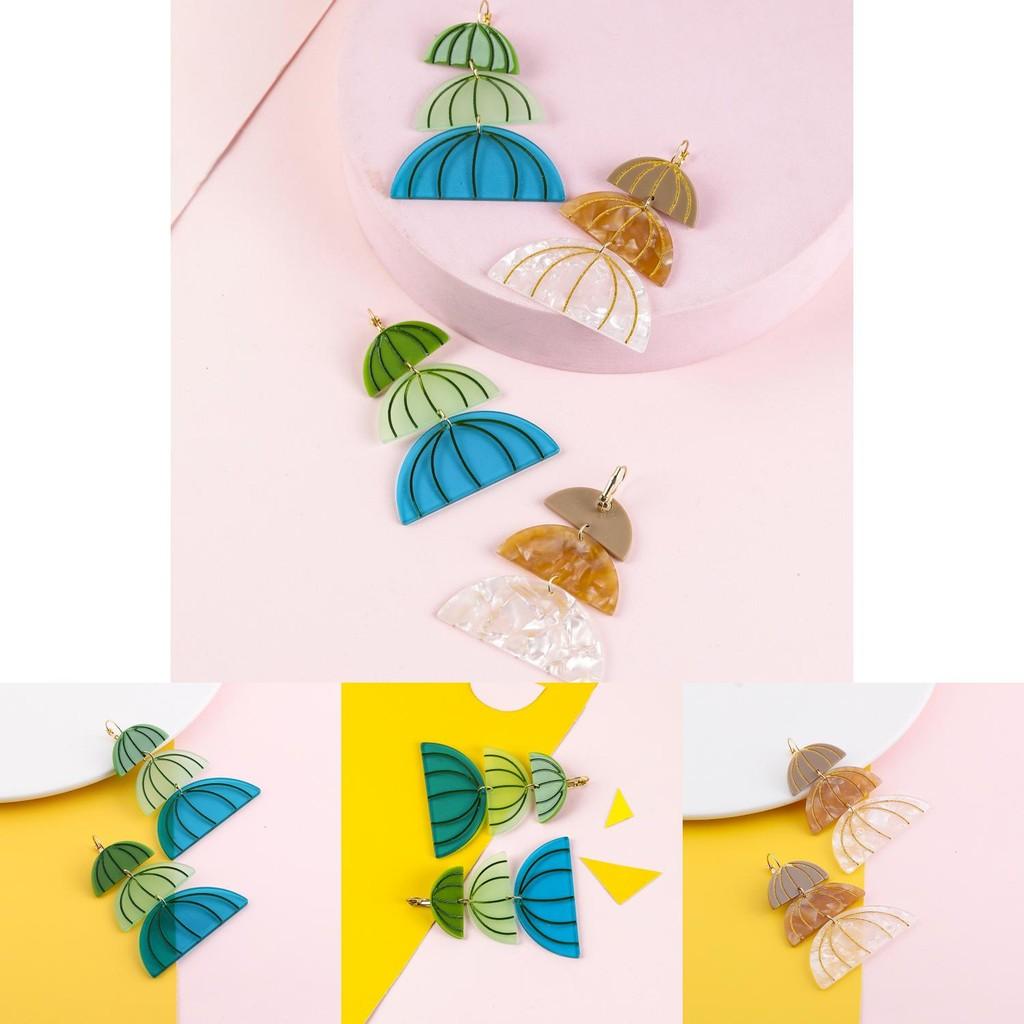 Stylish Modern Geometric Half Circle Earrings Elegant And Versatile Jewelry