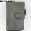 Cartera de mujer de cuero nobuk, billeteras cortas para mujer, tarjetero múltiple de 3 pliegues, billeteras de alta calidad para mujer, funda para monedero