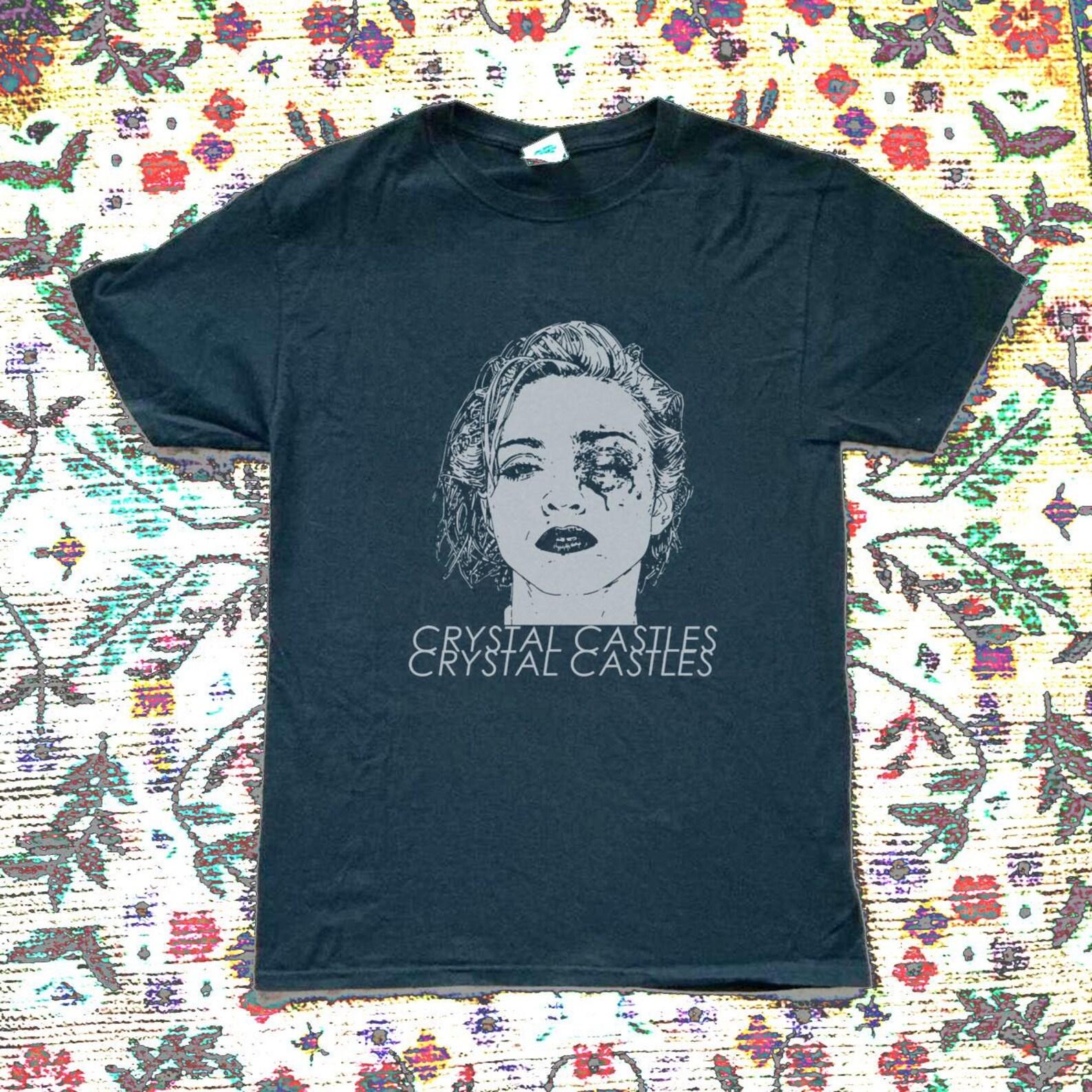 Crystal Castles T-Shirt Unisex Cotton 90s Alt Rock Tee, Retro T-Shirt 4XL