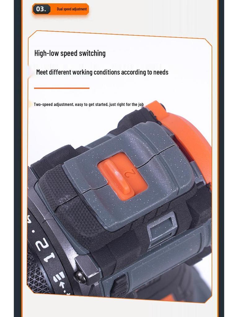 KQ-4815-21 Brushless Rechargeable Handheld Electric Drill with Lithium Battery