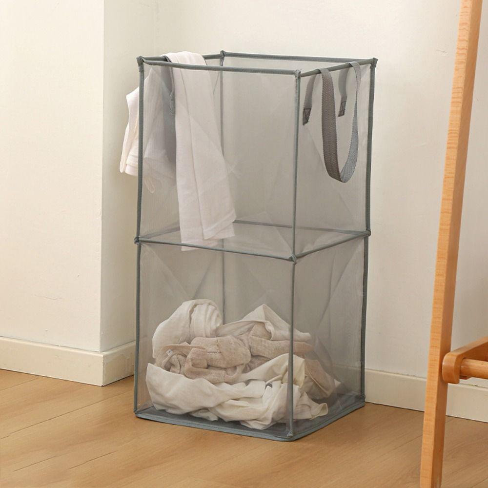 Single/Double Layer Foldable Laundry Bag Square Sundries Toys Storage Bag  For Bathroom