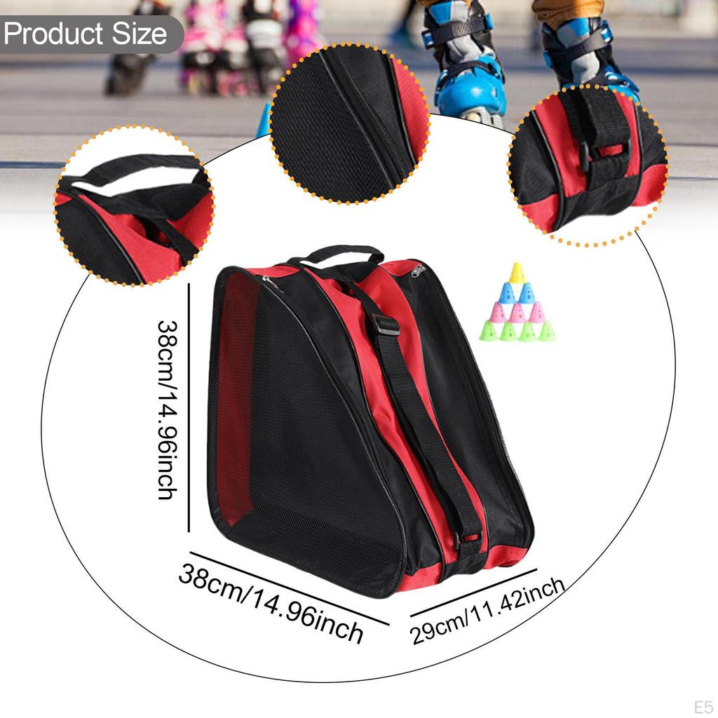 3-Layered Skate Bag for Children Featuring Storage Ice Hockey and Figure Skates