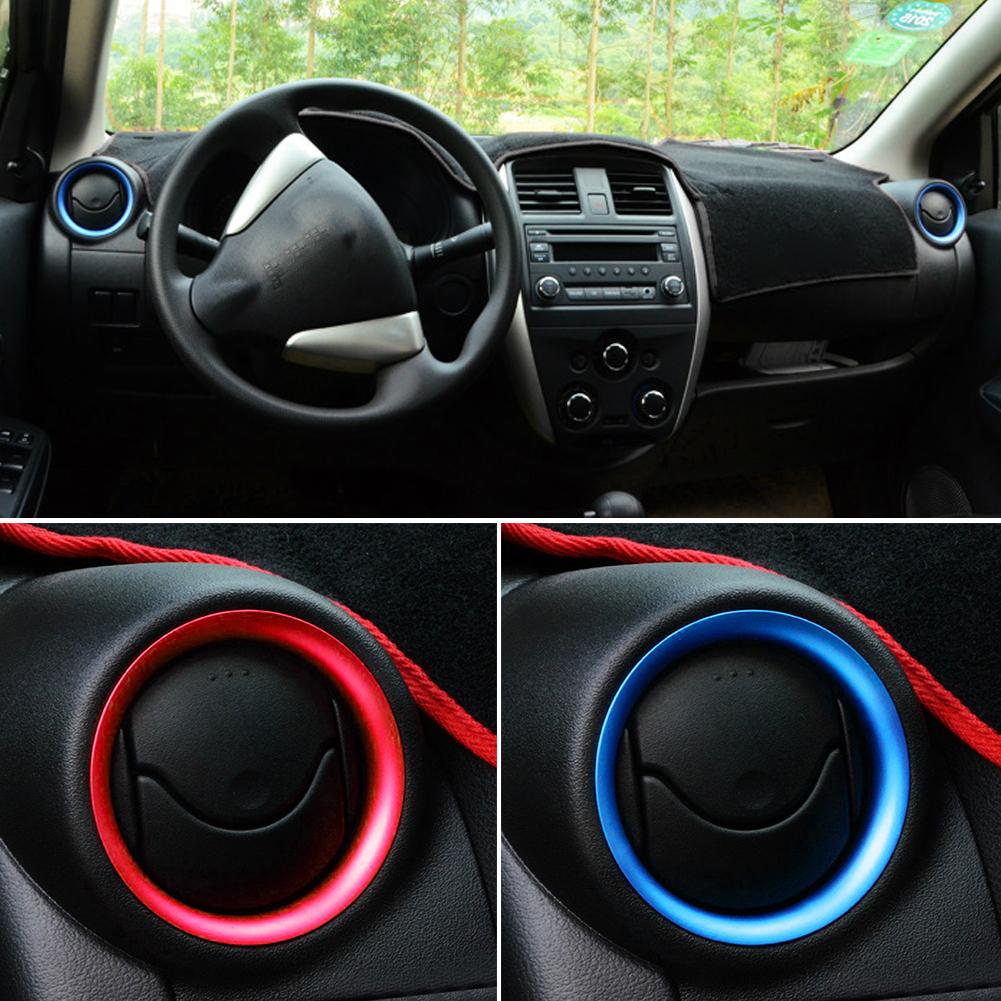 1pc Car Air A/C Vent Ring Cover Trim Frame Sticker Accessories for Micra March K13 2011 - 2017