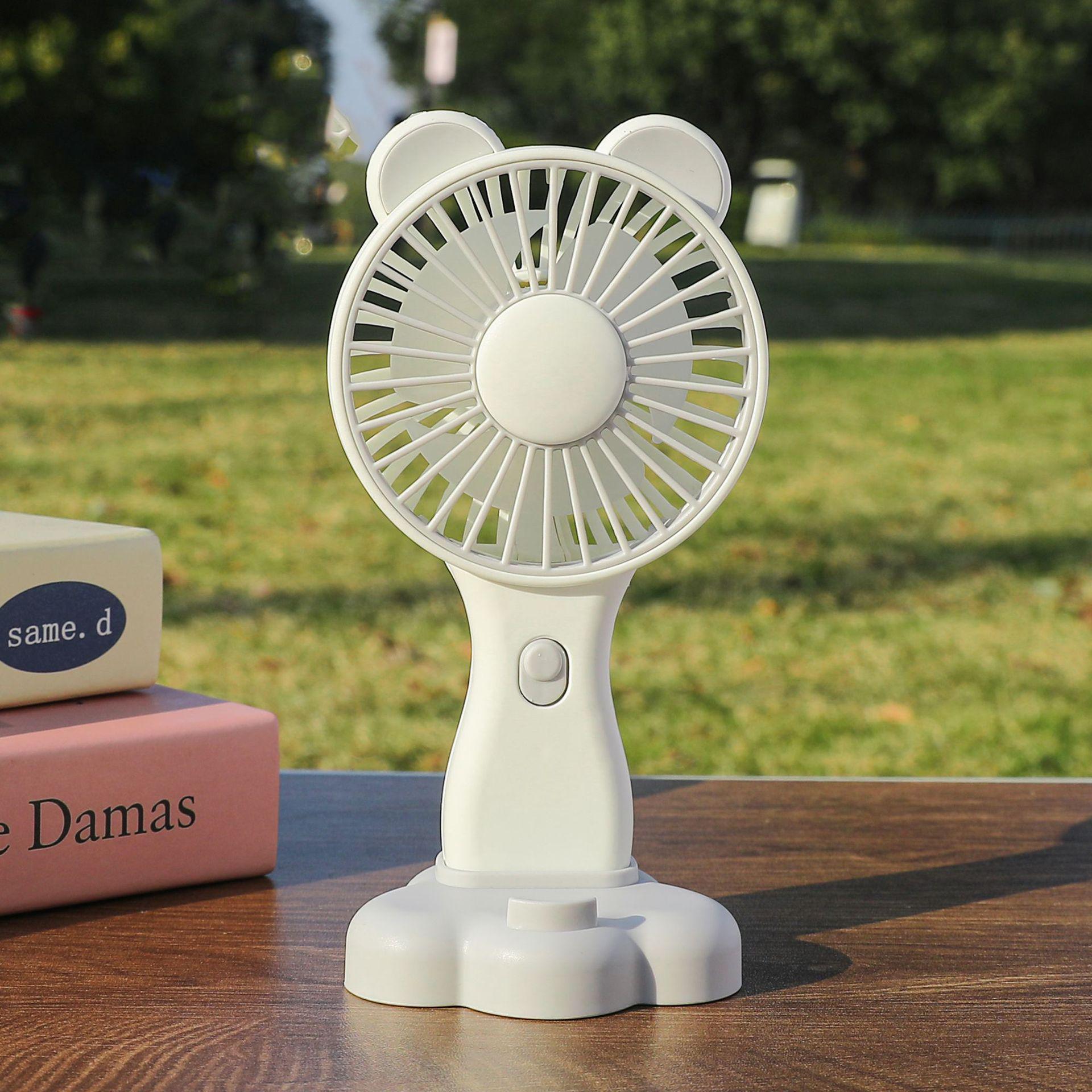 

Portable Mini Handheld Desktop Fan with USB Charging - Perfect Summer Mobile Phone Holder & Gift серый