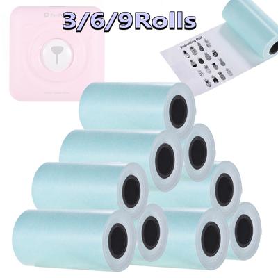Roll Direct Thermal Paper with Self-adhesive 57*30mm(2.17*1.18in) for PeriPage A6 Pocket Thermal Printer for PAPERANG P1/P2 Mini Photo Printer