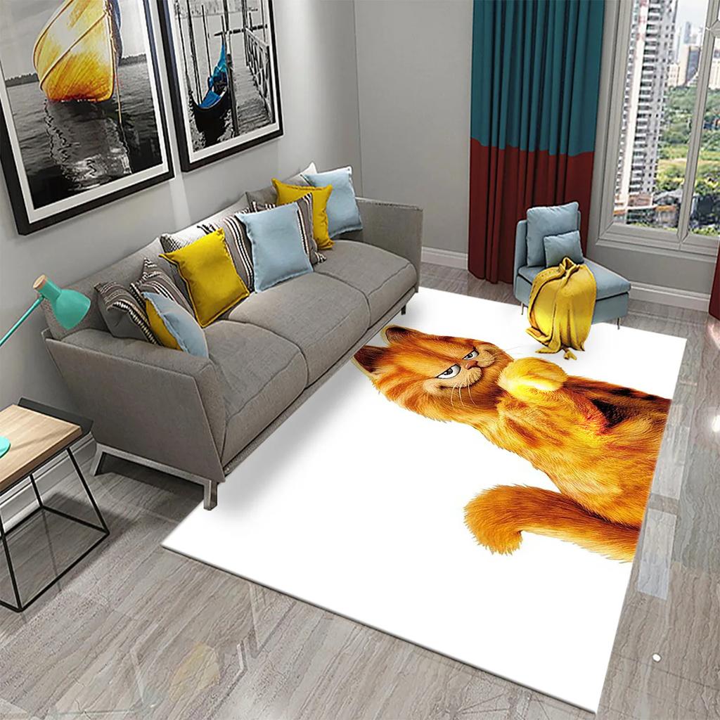 3D Cartoon Niedliche Katze Teppich für Wohnzimmer Badezimmer Kinderzimmer Dekoration Kinder Spielen Krabbeln Weich Rutschfest Bodenmatte Geschenk