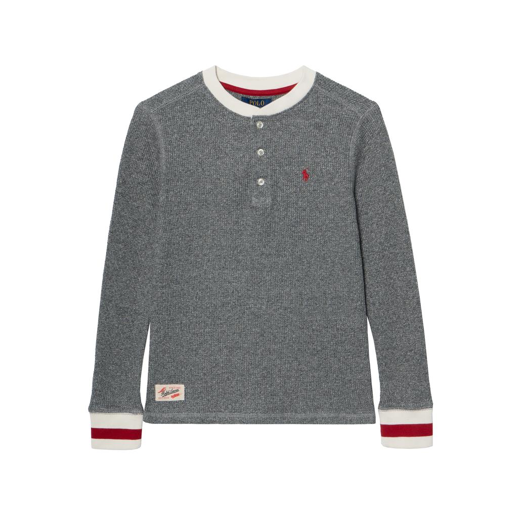 Polo Ralph Lauren Waffle Knit Cotton Henley Shirt Kids Tops CWPOTSHY8021226-020