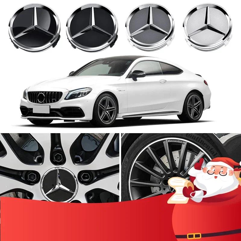 4pcs 60mm Car wheel Hub Cap Emblem badge logo for Mercedes Benz A B C E Class CLA GLC W205 W212 W213 W176 W177 X253 W117 W204