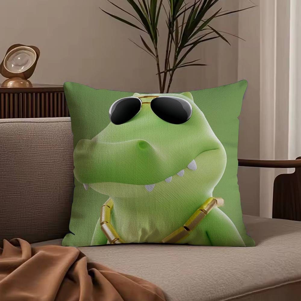 Kwaii Anime P-Party Animals Pillow Case Anti-dustmite Pillowcase Invisible zipper silky short plush Sofa cushion cover