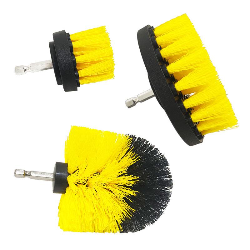 3-Piece Electric Drill Brush Head Set for Home & Car Cleaning