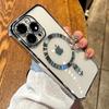 Clear Plating  Magnetic Case For Iphone 16 15 14 13 12 11 Pro Max Plus Lens Protection For Magsafe Wireless Charging Cases Cover