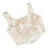 Adjustable Double-Strap Gold Bandeau Bra Shaper for Women