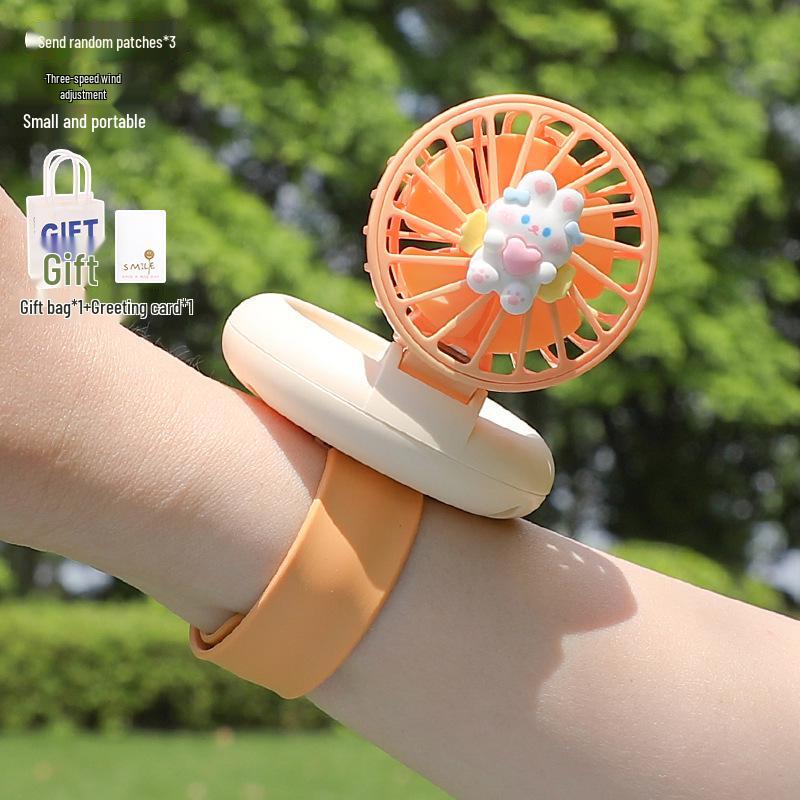 2025 Student Portable USB Wearable Mini Fan Watch for Kids