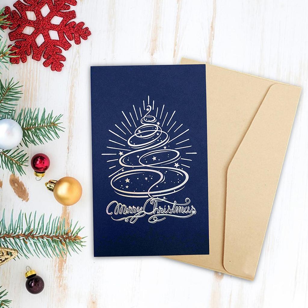 Christmas Card Paper Creative Anniversary Birthday Winter Holiday Greeting Card Christmas Decoration Gift for Husband Dad