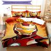 3pcs Custom Name Iron Man Bedding Set Duvet Cover Closure Includes 1 Duvet Cover & 2 Pillowcases, Soft and Comfortable for All Seasons.