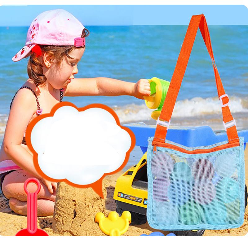 Portable Beach Bag Mesh Swimming Bag For Children Beach Toy Baskets Storage Bag Kids Outdoor Toy Seashell Bags