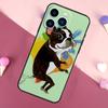 Funny Boston Terrier Dog Phone Case For iPhone 17 Pro Max 17 Air 16E 13 12 Mini 15 14 Plus 11 16 Pro Max Back Cover