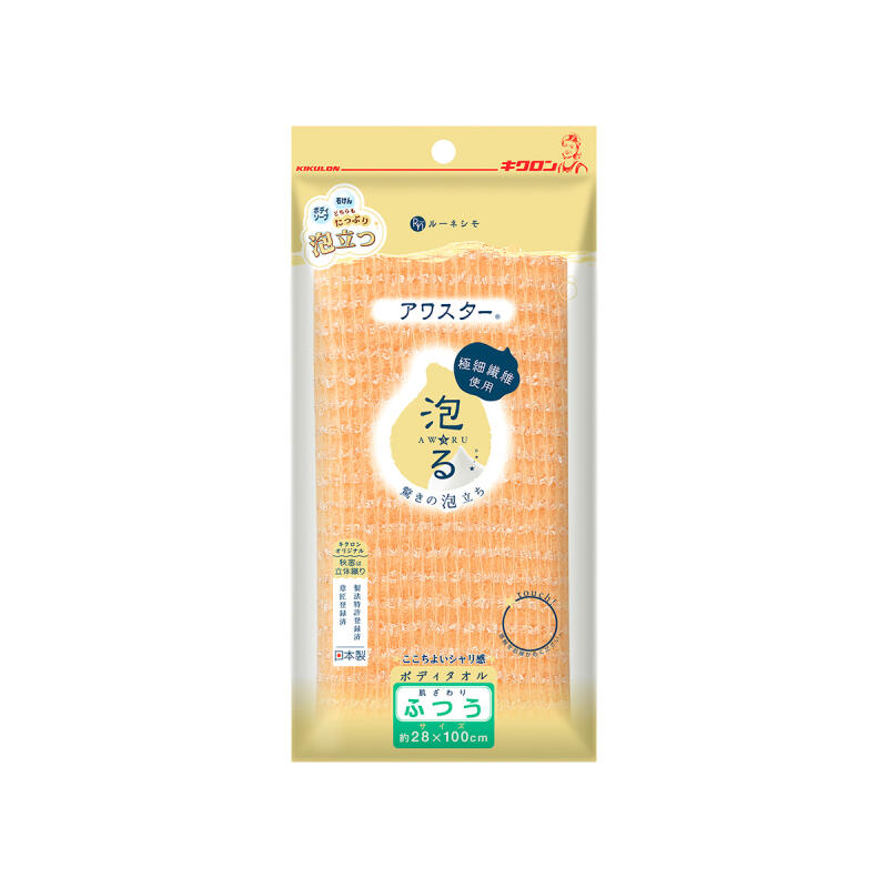 Kikuron Bubble Star Shower Towel Medium (Orange)