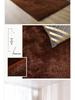 Long Pile Silk Wool Carpet - Full Coverage Bedroom and Living Room Rug, Solid Color