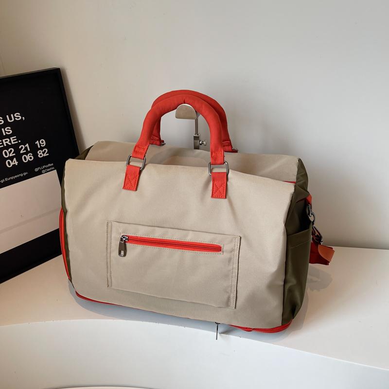 Geometric Pattern Travel Duffel Bag with Multiple Pockets Large Capacity Weekend Carry On Bag