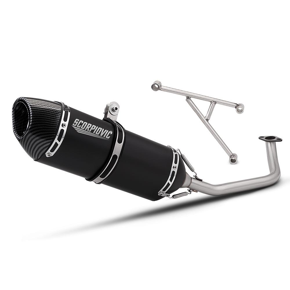 NS125LA Motorcycle Scooter Exhaust Modification - Front and Tail Section, Non-Destructive Installation.